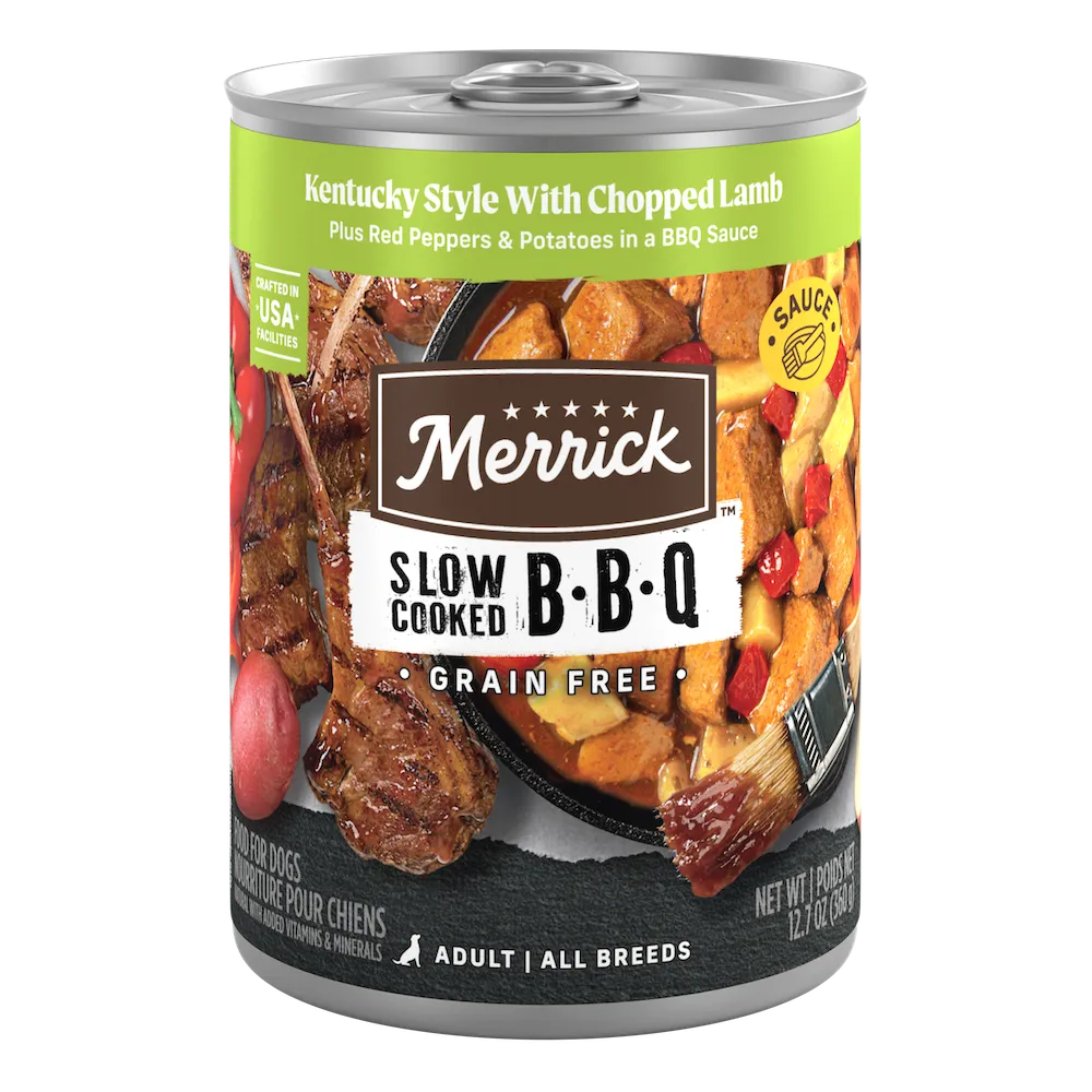 Merrick Kentucky Style with Chopped Lamb packaging.