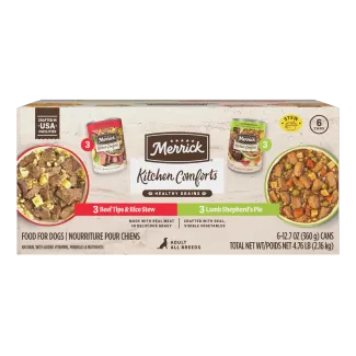 Merrick Kitchen Comforts 6 Variety Pack package.