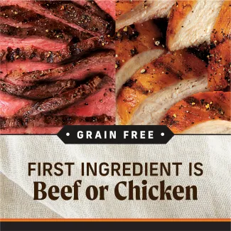  First ingredient is deboned beef or chicken.