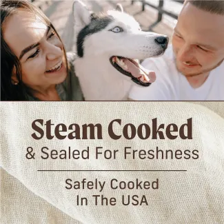 Steamed cooked and sealed for freshness.
